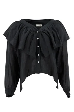 Bluse Ruffle Sparkle Schwarz