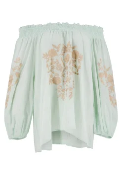 Bluse Selena Bordado Mint