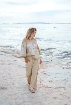 Bluse Selena Bordado Sand