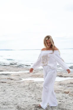 Bluse Selena Bordado Weiß