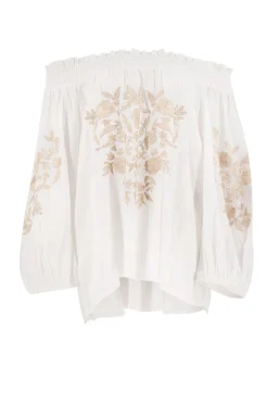 Bluse Selena Bordado Weiß