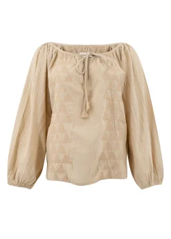 Bluse Serena Cuadros Sand
