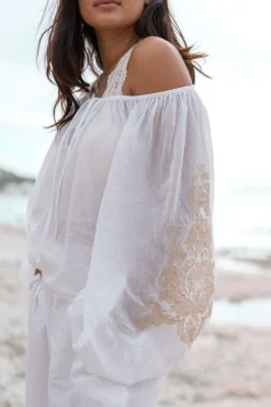 Bluse Serena Cuenca Weiß