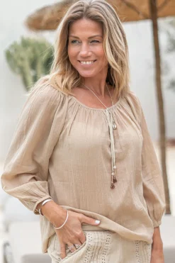 Bluse Serena Taupe