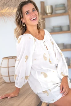 Bluse Spitze Esencia Elfenbein