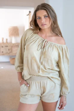 Bluse Spitze Esencia Sand