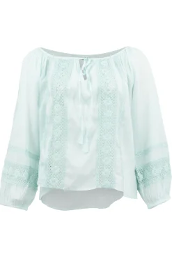 Bluse Spitze Mint