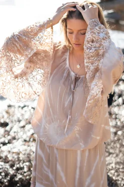 Bluse Yira Batik Taupe