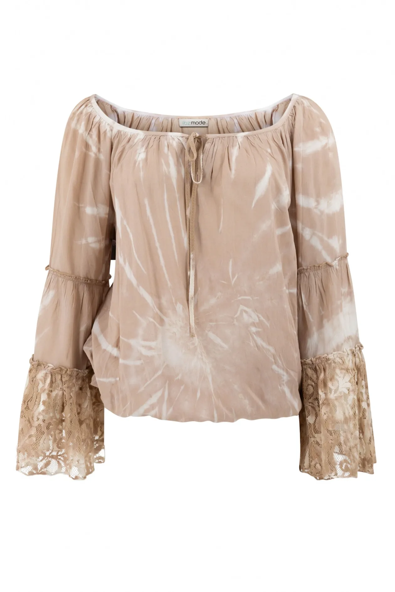 Bluse Yira Batik Taupe