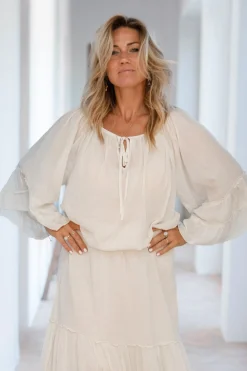 Bluse Yira Boho Ecru