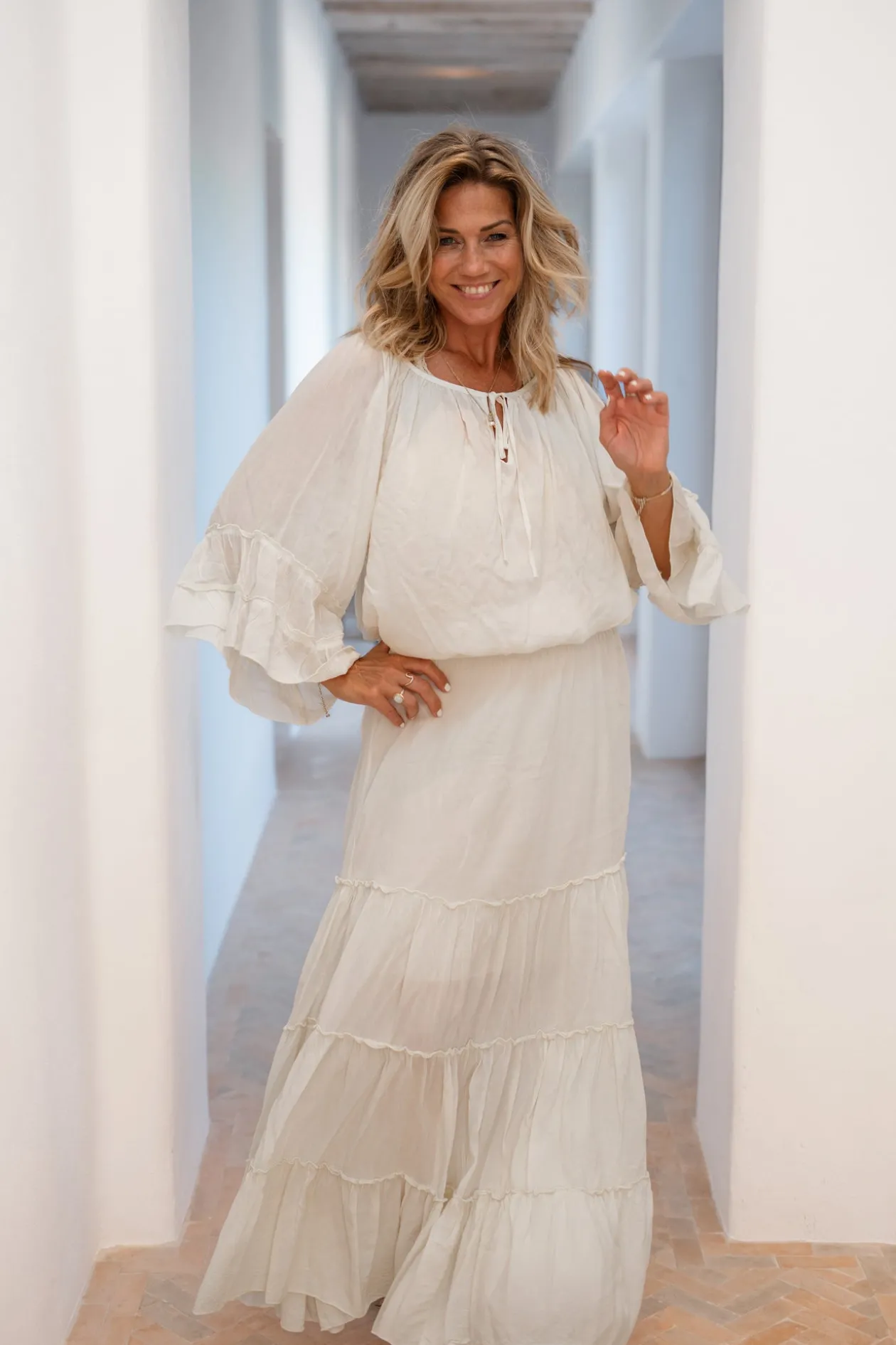 Bluse Yira Boho Ecru