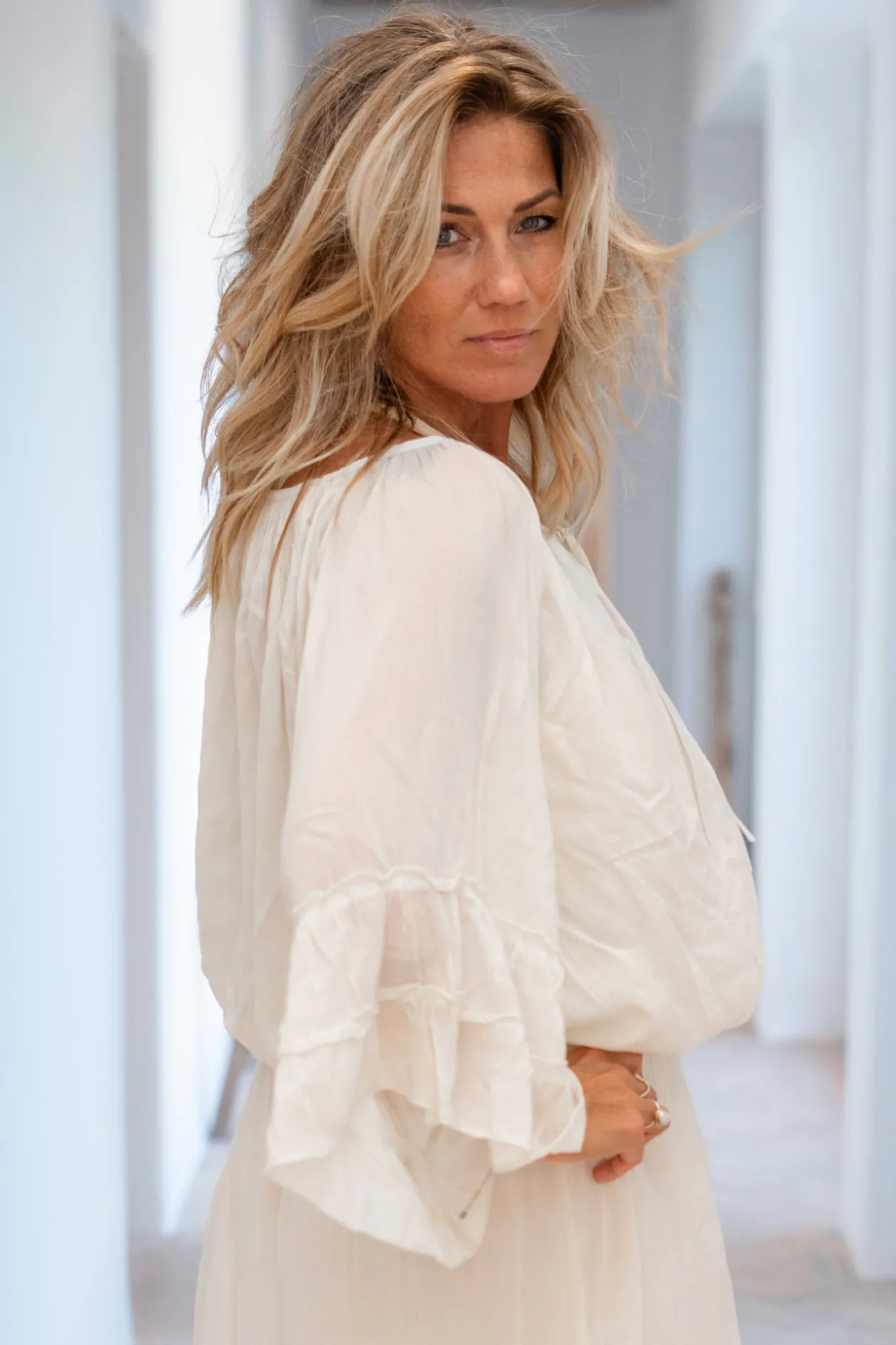 Bluse Yira Boho Ecru