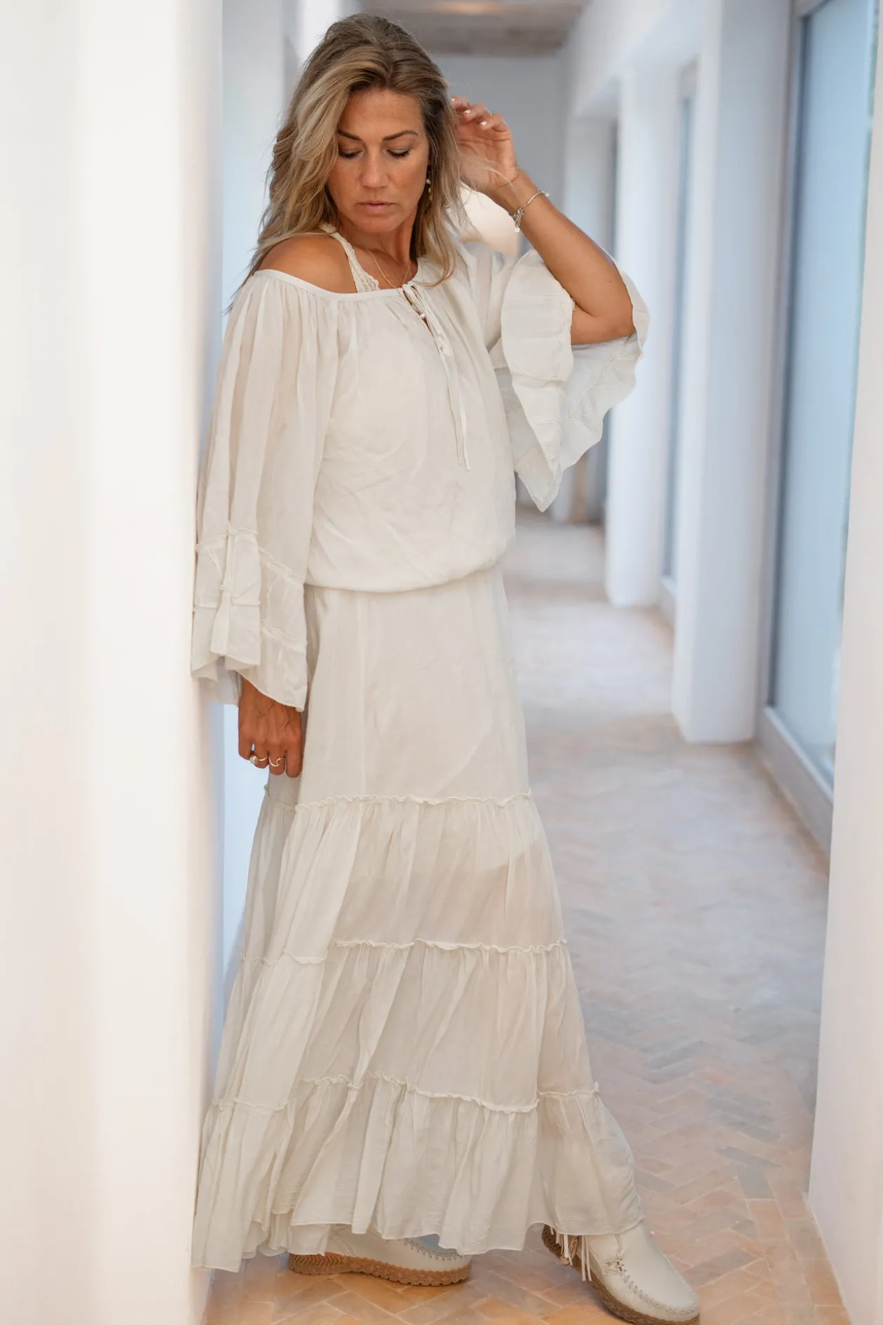 Bluse Yira Boho Ecru