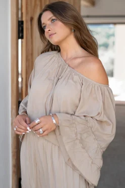 Bluse Yira Boho Taupe