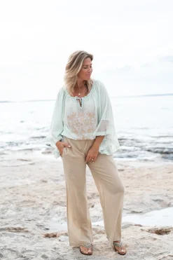 Bluse Yira Bordado Mint