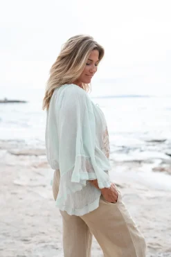 Bluse Yira Bordado Mint