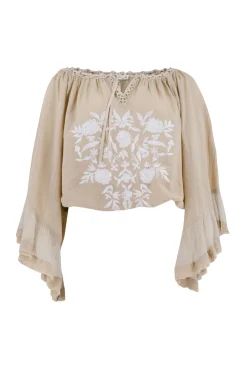Bluse Yira Bordado Sand