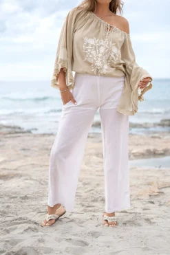 Bluse Yira Bordado Sand