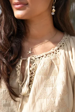 Bluse Yira Cuadros Sand