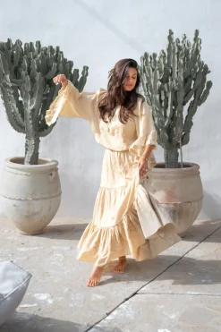 Bluse Yira Cuadros Sand