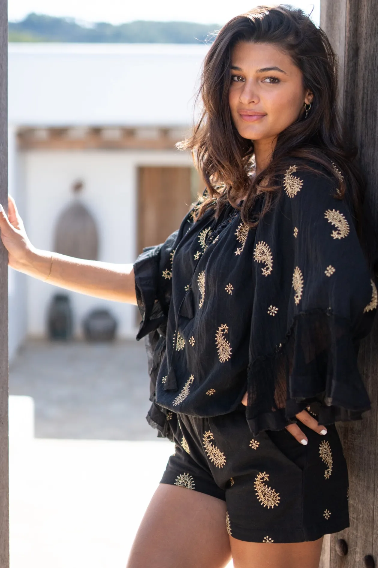 Bluse Yira Esencia Schwarz