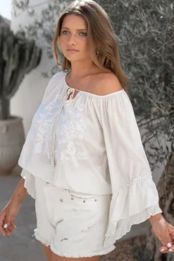 Bluse Yira Navarra Elfenbein