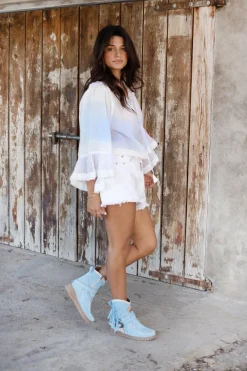 Bluse Yira Ombre Blassblau