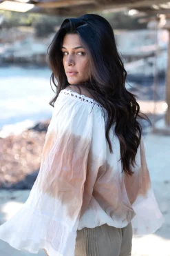 Bluse Yira Ombre Elfenbein