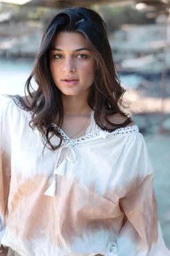 Bluse Yira Ombre Elfenbein