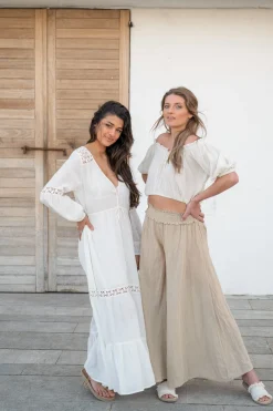Crop Top Gypsy Elfenbein