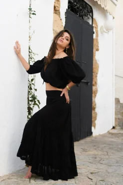 Crop Top Gypsy Schwarz