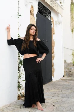 Crop Top Gypsy Schwarz