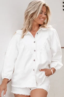 Denim Bluse Pancha Off White