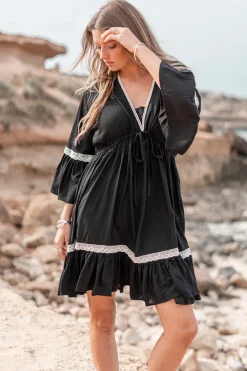 Die Tunika Isabella gehäkelt Schwarz