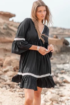 Die Tunika Isabella gehäkelt Schwarz