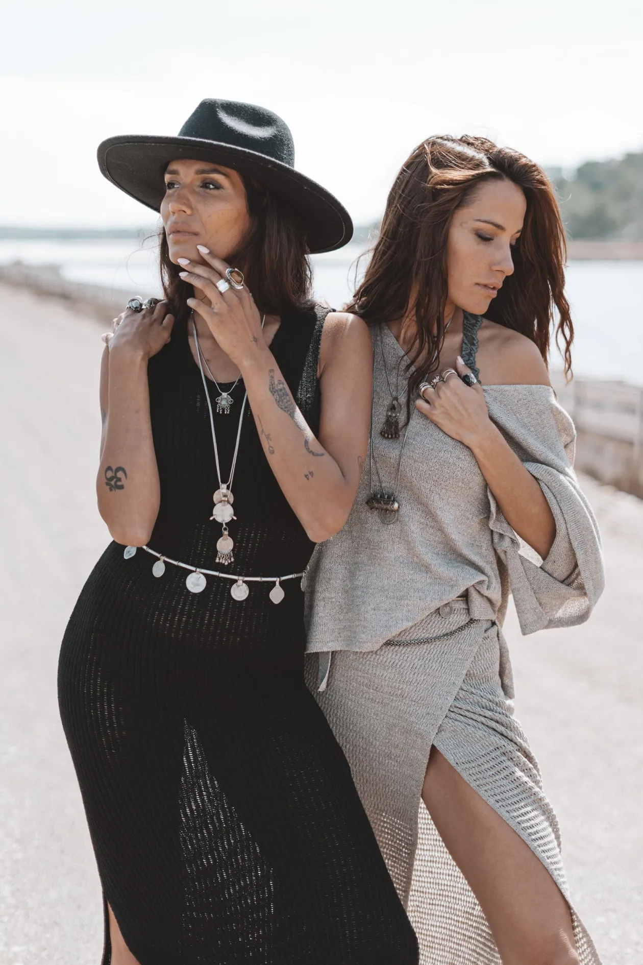 Felin Ajour Strickkleid Schwarz