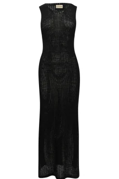 Felin Ajour Strickkleid Schwarz