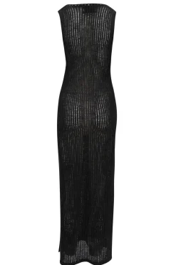 Felin Ajour Strickkleid Schwarz