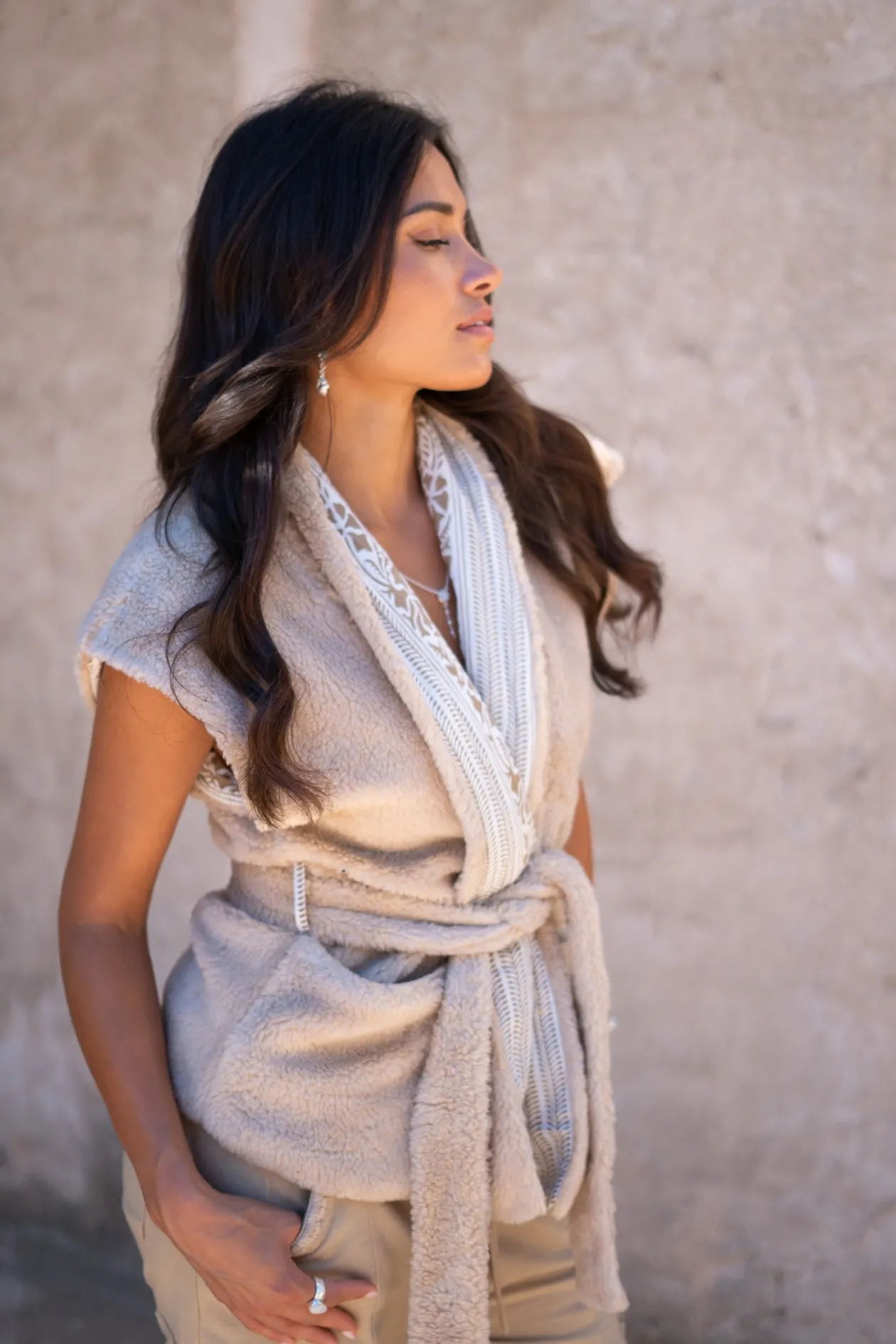 Fellweste Corazon Sand