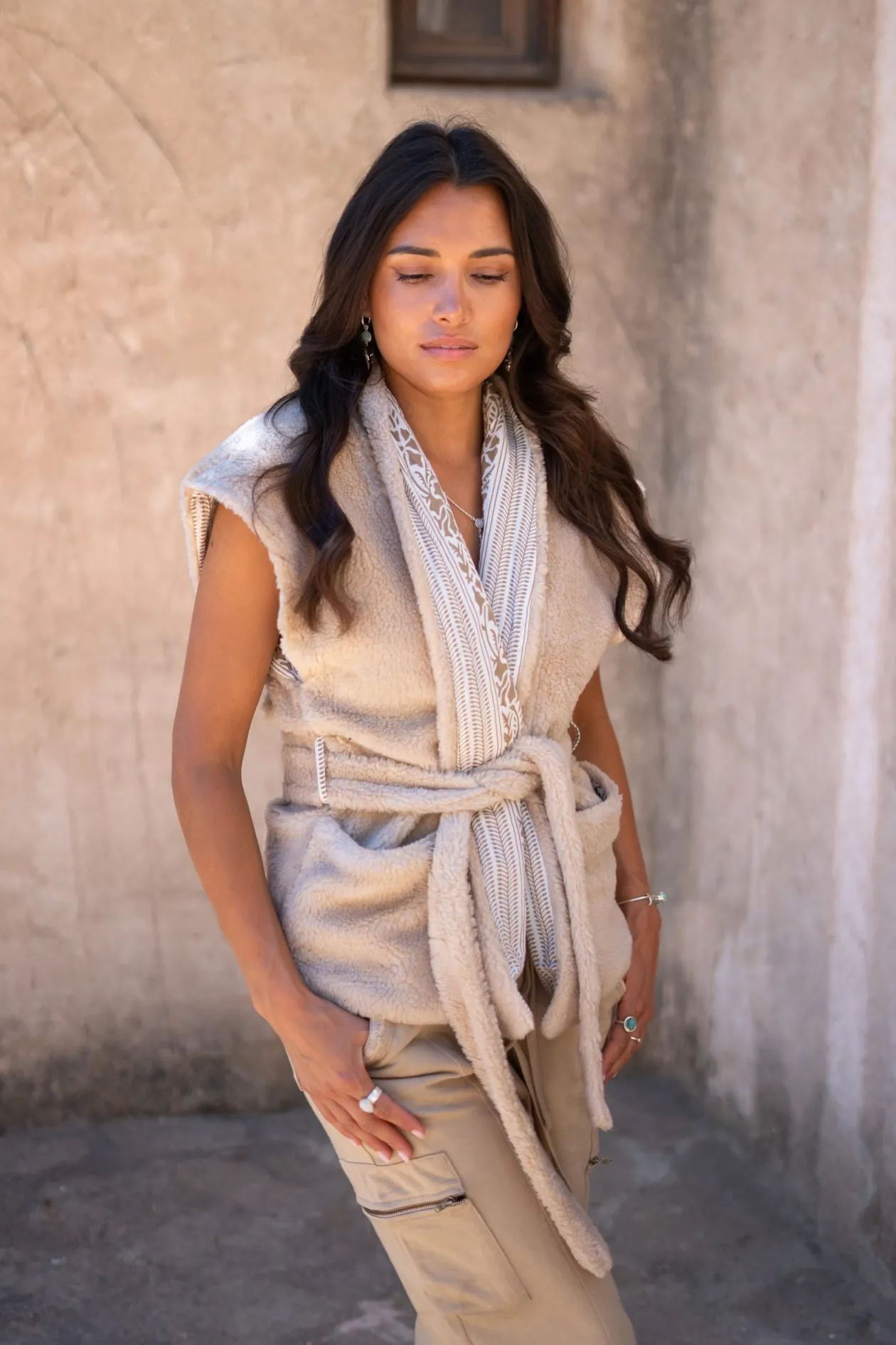 Fellweste Corazon Sand