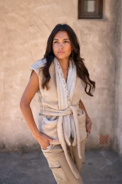 Fellweste Corazon Sand