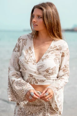 Flair Top Adella Taupe