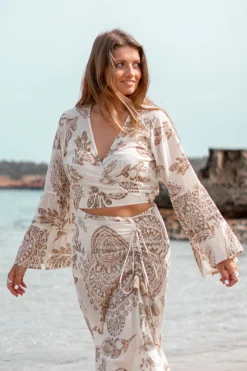 Flair Top Adella Taupe