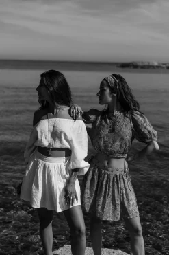 Flora Bedrucktes Top Mehrfarbig Altrosa