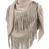Fransenschal Flecos Dark Sand