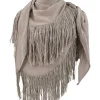 Fransenschal Flecos Helles Taupe