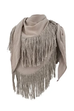 Fransenschal Flecos Helles Taupe