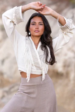 Fransentop Esthetica Ecru