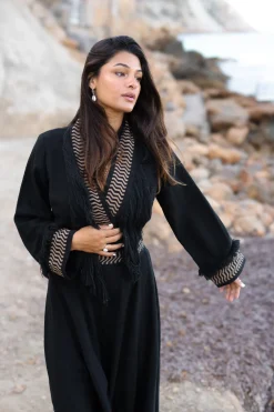 Fransen-Top Esthetica Schwarz