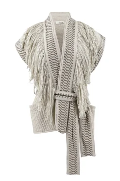 Fransenweste Esthetica Ecru